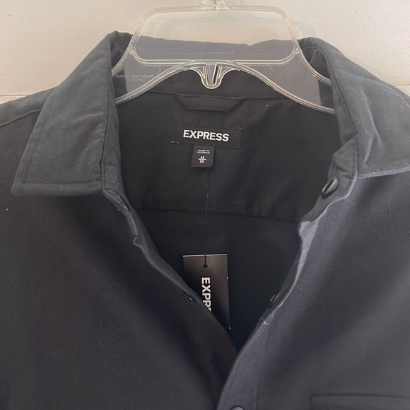 Mens Express black button down shaket. - Picture 2 of 3